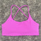 Sexy Soft Fitness Sport Bra, Spaghetti Strap Cross Back Women Top, Tight Gym Yoga Underwear Athletic Workout with Chest