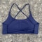 Sexy Soft Fitness Sport Bra, Spaghetti Strap Cross Back Women Top, Tight Gym Yoga Underwear Athletic Workout with Chest