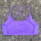 Sexy Soft Fitness Sport Bra, Spaghetti Strap Cross Back Women Top, Tight Gym Yoga Underwear Athletic Workout with Chest