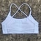 Sexy Soft Fitness Sport Bra, Spaghetti Strap Cross Back Women Top, Tight Gym Yoga Underwear Athletic Workout with Chest