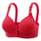 Large Size Front Buckle Sexy Push Up Bra, Comfortable Adjustable Thin Cup, Breathable Ladies Underwear for Middle-aged
