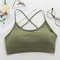 Women Cross Strap Sports Bra Push Up Top Yoga Gym Crop Tops Breathable Bras Fitness Tops Femme Bras