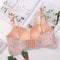 Women Flower Print Seamless Bra, Sexy Lingerie Floral Push Up, One-Piece Underwear