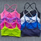 Solid Color Support Women Fitness Bra, Yoga Vest Gym Sport Top, Hollow Back Push with Chest Pad, Four Shoulder Straps
