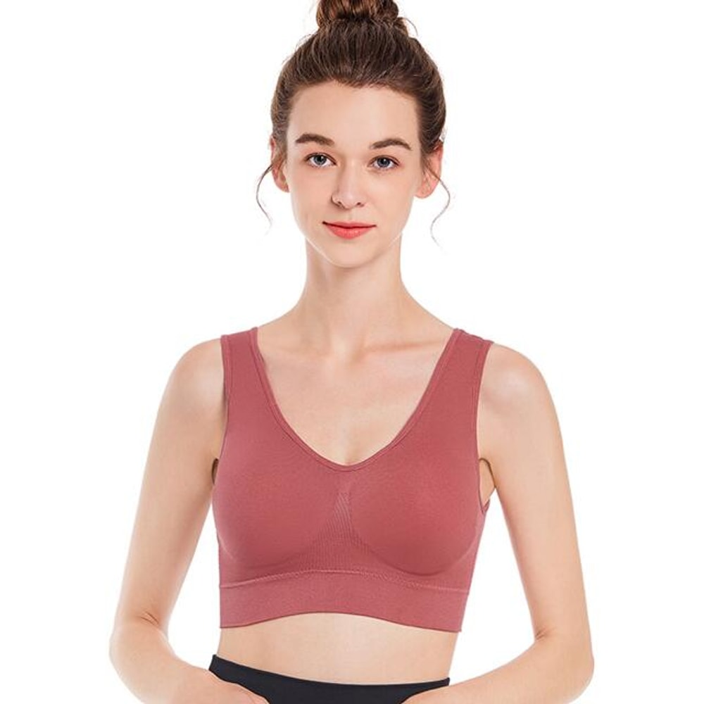 Thin NonUnderwire Bra Zero Bondage Womens Underwear Sports Yoga Wireless Vest Seamless Adjustable B 19