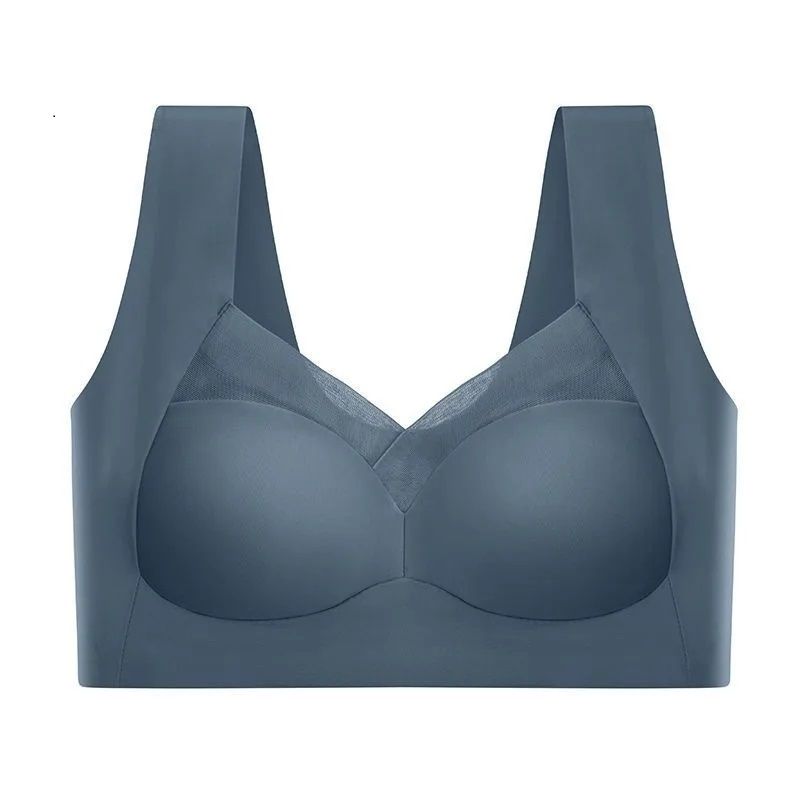 Woman Top Bra Sexy Push Up Bra Seamless Ice Silk Underwear Unwired Ring Sleep Lingerie Fitness Spor 6
