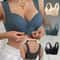 Large Size Seamless Womens Front Button Bra Vest-Style Fixed Cup, Comfortable All Day Wear, Breast-Shrinking Underwear