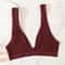 Deep V-neck Push Up Bras For Women, Seamless Bra, Sexy Lingerie, Ribbed Bralettes, Unlined Bra Sport Crop Top,Underwear
