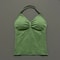 Impact Longline Strappy Top for Women, Sports Yoga Vest, Gym Tank Top with Open Back Bra, Running Workout Halter