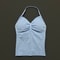 Impact Longline Strappy Top for Women, Sports Yoga Vest, Gym Tank Top with Open Back Bra, Running Workout Halter