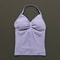 Impact Longline Strappy Top for Women, Sports Yoga Vest, Gym Tank Top with Open Back Bra, Running Workout Halter