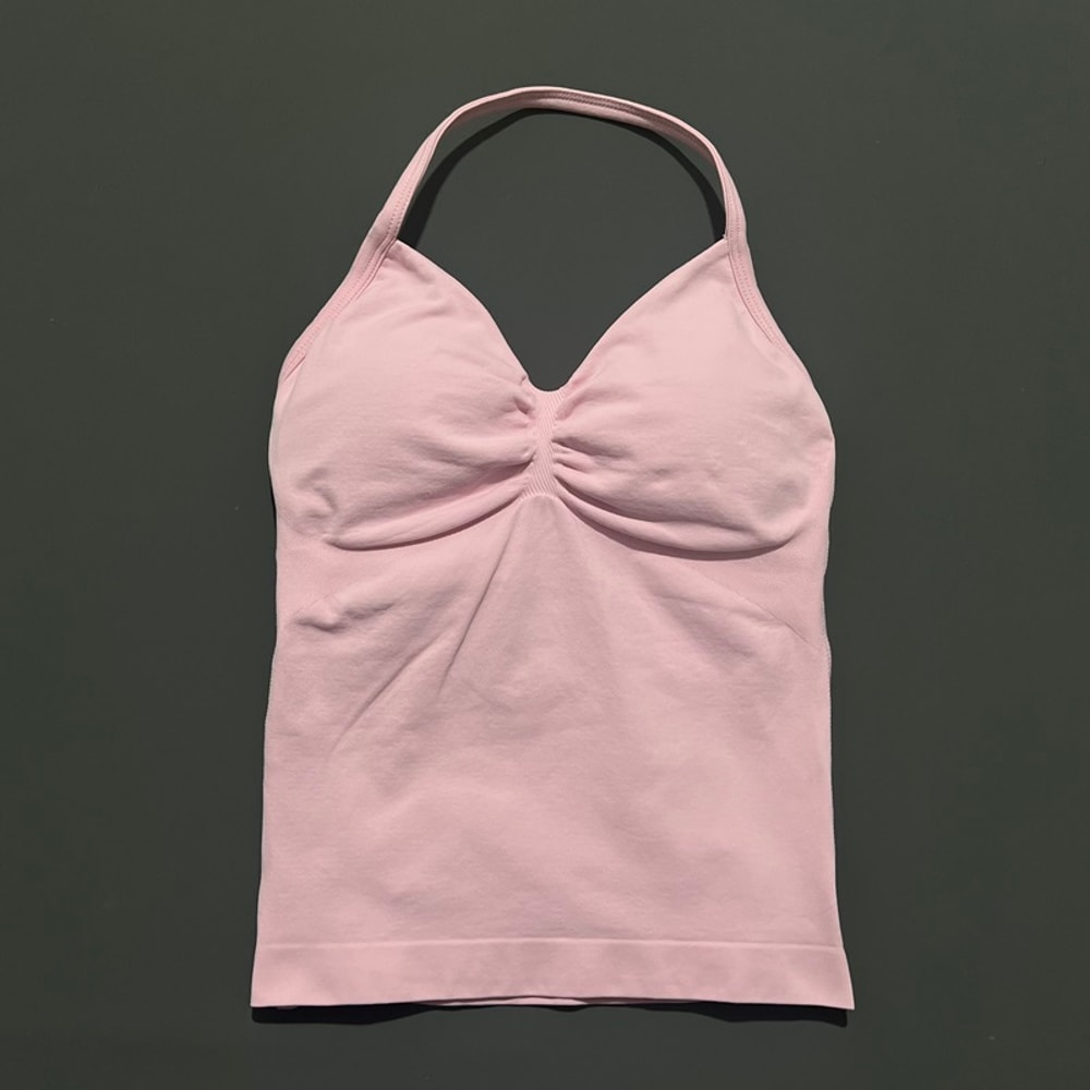 Impact Longline Strappy Top for Women, Sports Yoga Vest, Gym Tank Top with Open Back Bra, Running Workout Halter