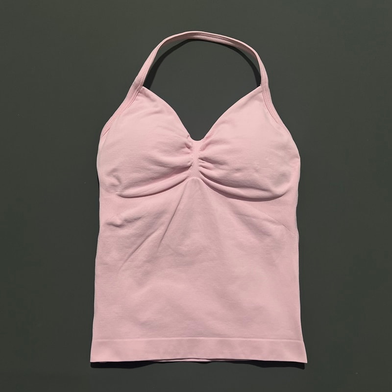 Impact Longline Strappy Top for Women, Sports Yoga Vest, Gym Tank Top with Open Back Bra, Running Workout Halter