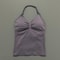 Impact Longline Strappy Top for Women, Sports Yoga Vest, Gym Tank Top with Open Back Bra, Running Workout Halter
