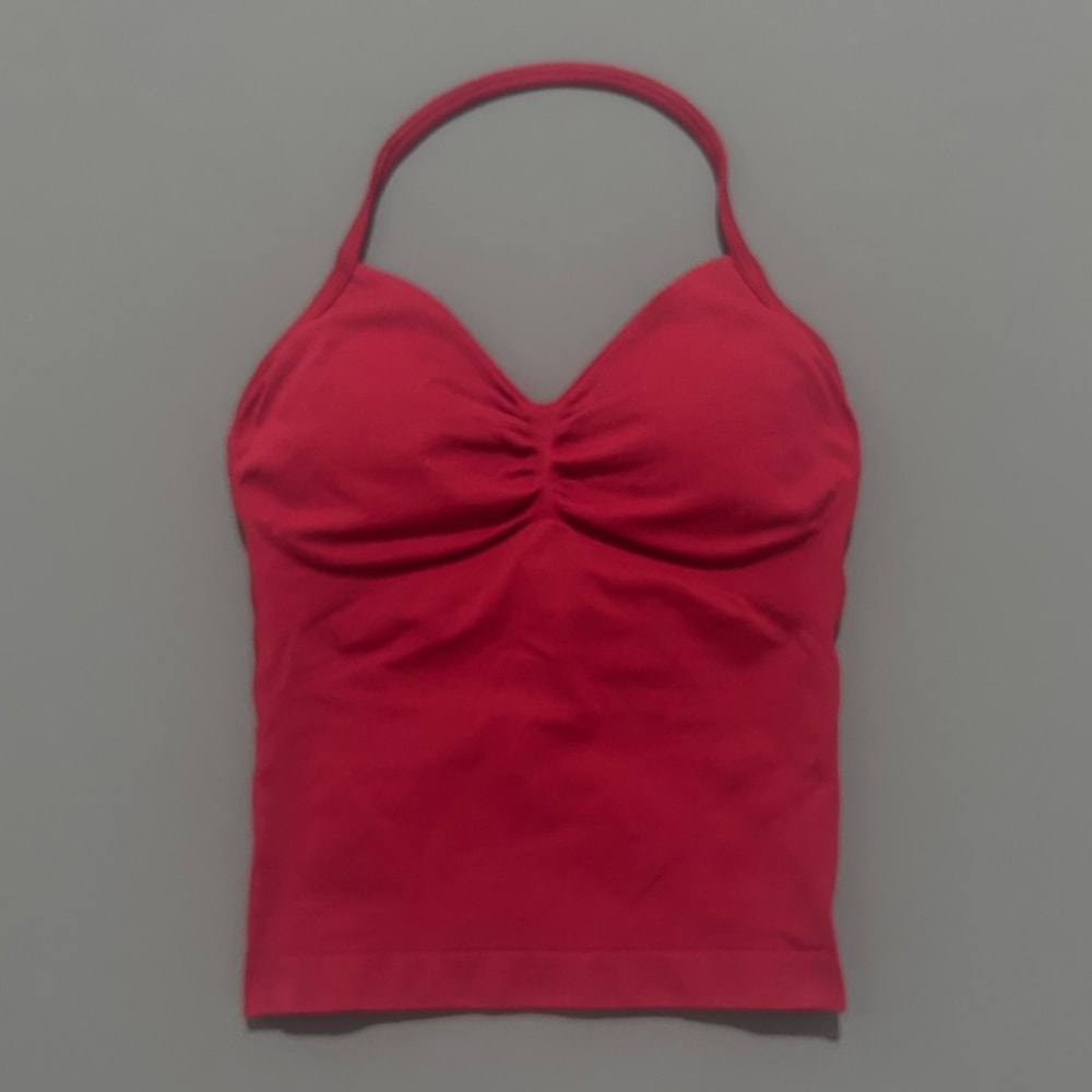 Impact Longline Strappy Top for Women, Sports Yoga Vest, Gym Tank Top with Open Back Bra, Running Workout Halter