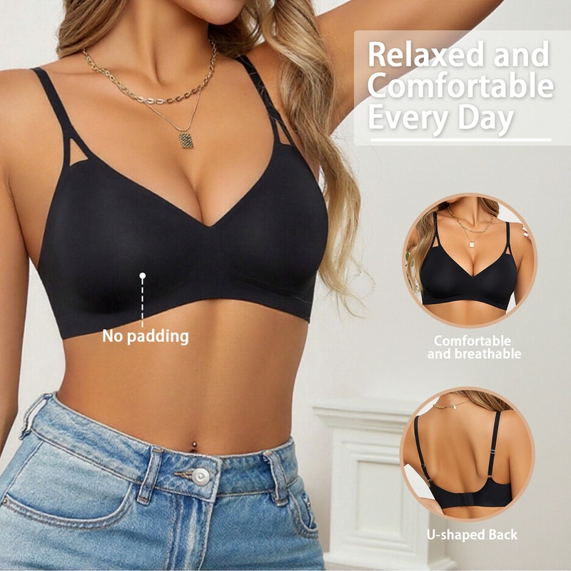 Comfortable 1PCS Everyday Bra Wireless Support Breathable Elastic For Daily Travel Perfect For AllD 1