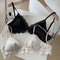 Triangle Cup Bow Lace Bra for Women, Small Chest, Satin Underwear, Comfortable Soft Bra, Sweet Girl Breathable Lingerie