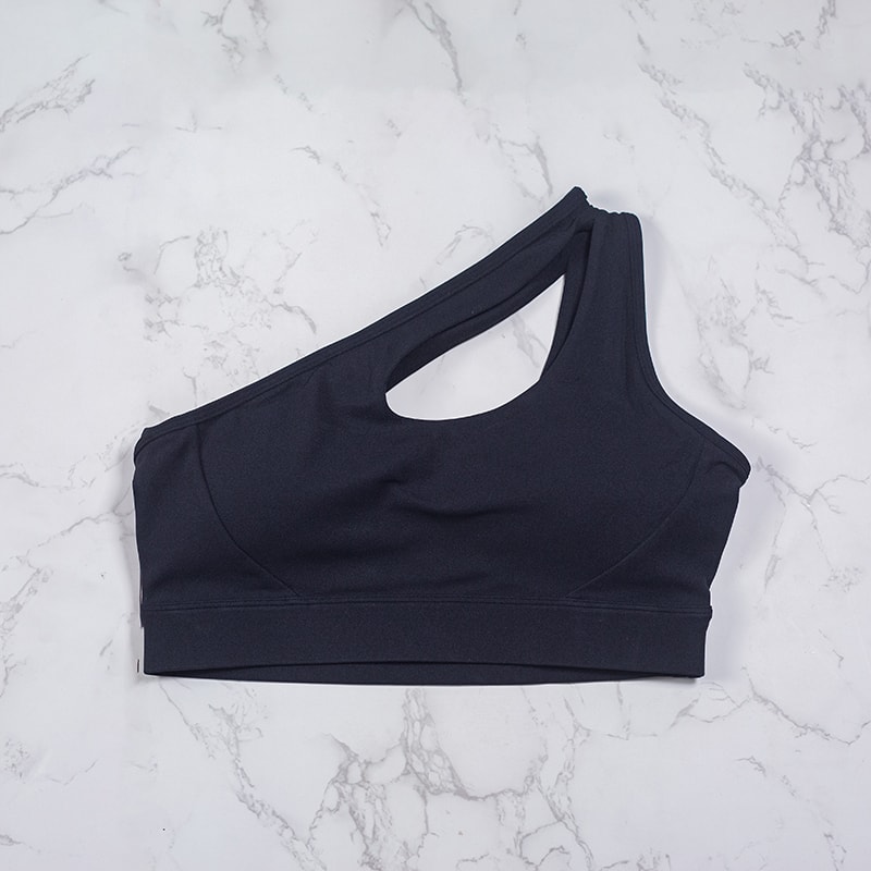 Women One Shoulder Sports Bra Yoga Top Vest Gym Running Fitness Underwear Outdoor Sport Workout Top 10