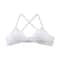 Comfort Lingerie Cotton Bras For Women, Thin Style Unlined Bralette, Sexy Deep V Triangle Cup, Cross Beauty Back Bra