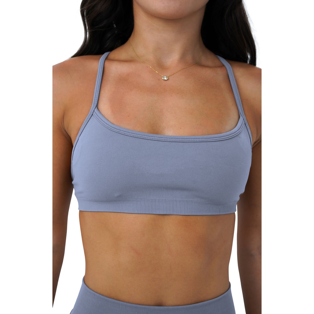 Sports Bra Seamless Yoga Top for Women, Fitness Gym Activewear, Push-up Workout Cross-Back Fitness Running Underwear