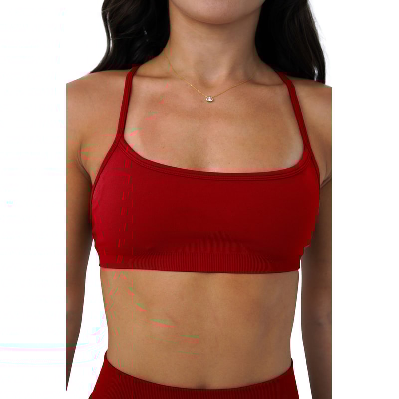 Sports Bra Seamless Yoga Top for Women, Fitness Gym Activewear, Push-up Workout Cross-Back Fitness Running Underwear