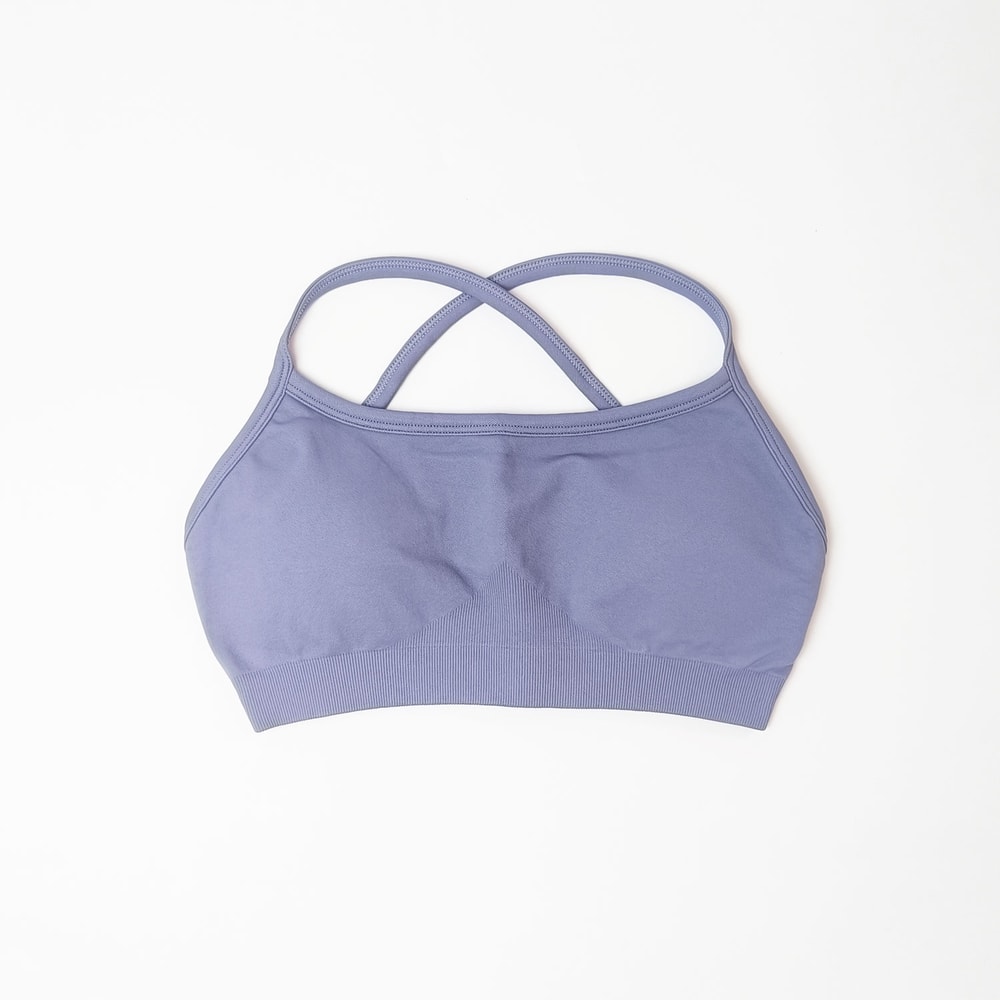 Sports Bra Seamless Yoga Top for Women, Fitness Gym Activewear, Push-up Workout Cross-Back Fitness Running Underwear