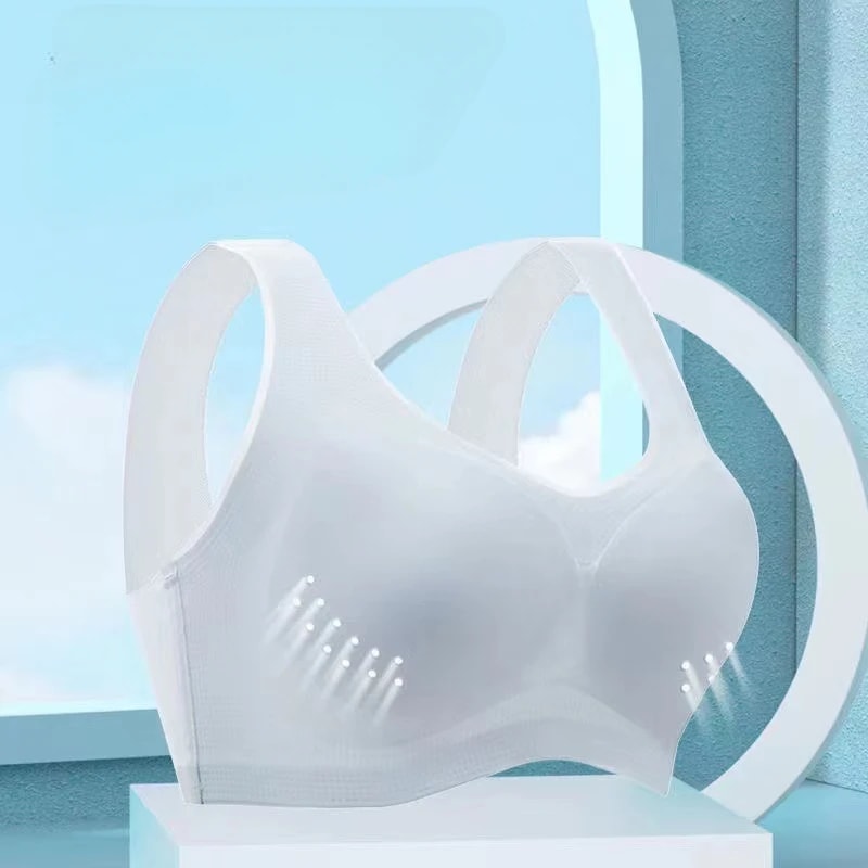 Seamless Wireless Bra for Women, Ultra-Thin Breathable Sleep Bralette, Plus Size Summer Sports Bra Vest Underwear Top