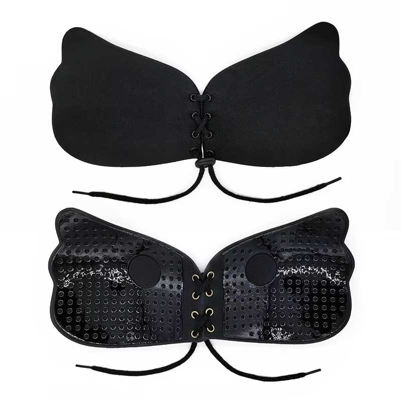 Pull Rope Gathered Breast Patch Invisible Bra With Anti Protruding Point Wedding Dress Underwear 1