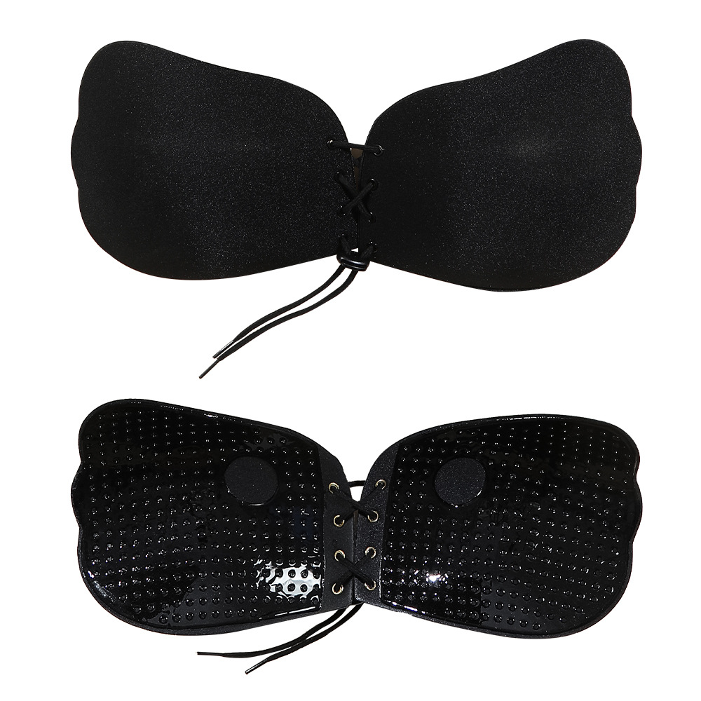 Pull Rope Gathered Breast Patch Invisible Bra With Anti Protruding Point Wedding Dress Underwear 5