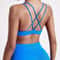 Solid Color Cross Fitness Bra Soft High Strength Women Tight Sport Top Comprehensive Training Gym Y 7
