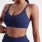 Solid Color Cross Fitness Bra Soft High Strength Women Tight Sport Top Comprehensive Training Gym Y 4
