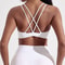 Solid Color Cross Fitness Bra Soft High Strength Women Tight Sport Top Comprehensive Training Gym Y 11