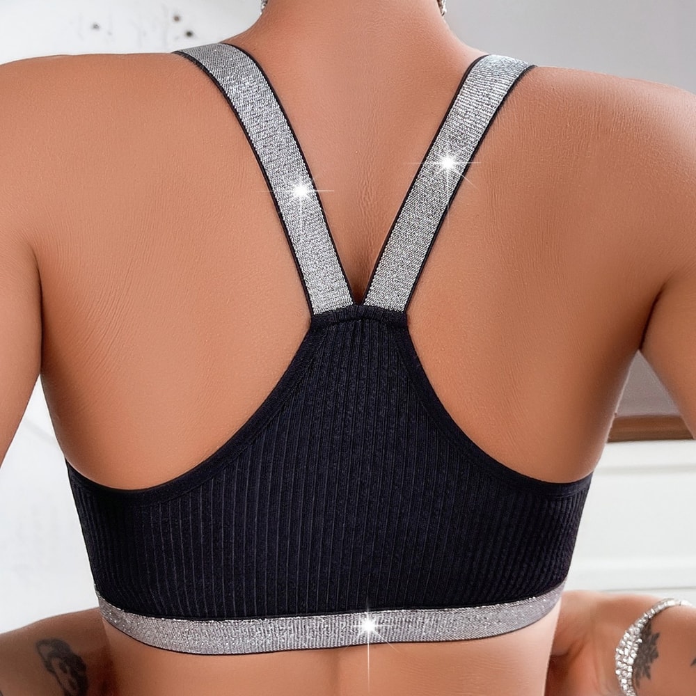Sexy Ribbed Sportswear Fitness Women Underwear, Yoga Tanks Top, Backless Lingerie, Lady Bras, Comfortable Push Up Chic B