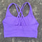Solid Color Fitness Sport Bra for Women, Cross Back High-Strength Tight Top, Gym Yoga Training Underwear with Chest Pad