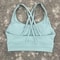 Solid Color Fitness Sport Bra for Women, Cross Back High-Strength Tight Top, Gym Yoga Training Underwear with Chest Pad