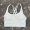 Solid Color Fitness Sport Bra for Women, Cross Back High-Strength Tight Top, Gym Yoga Training Underwear with Chest Pad