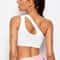 Women Sports Bra Push Up, Fitness Bras, One Shoulder Shockproof Yoga Bra, Black White Yoga Running Bra, Sexy Vest