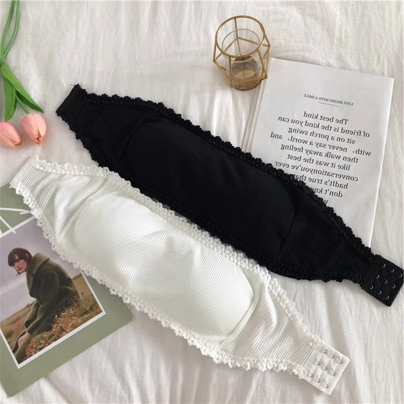Lace Strapless Bra Women Sexy Tube Top Invisible Push Up Bralette, Seamless Underwear, Lingerie, Summer Chest Wraps Crop