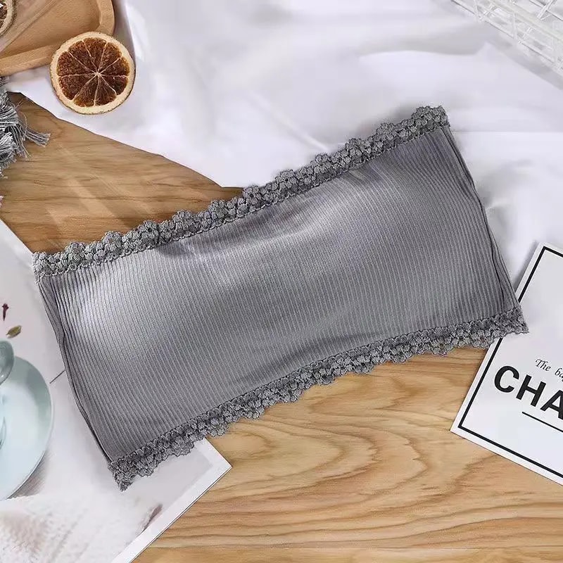 Lace Strapless Bra Women Sexy Tube Top Invisible Push Up Bralette, Seamless Underwear, Lingerie, Summer Chest Wraps Crop