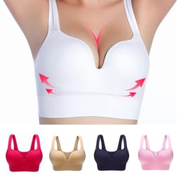 women wireless sports bra, fitness running vest, gym workout underwear, padded tops, bralette, breathable brassiere