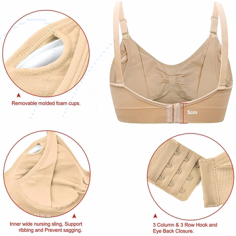 Breastfeeding Bras Maternity Nursing Bra For Feeding Wirefree Bra Breathable Nursing Underwear For 2
