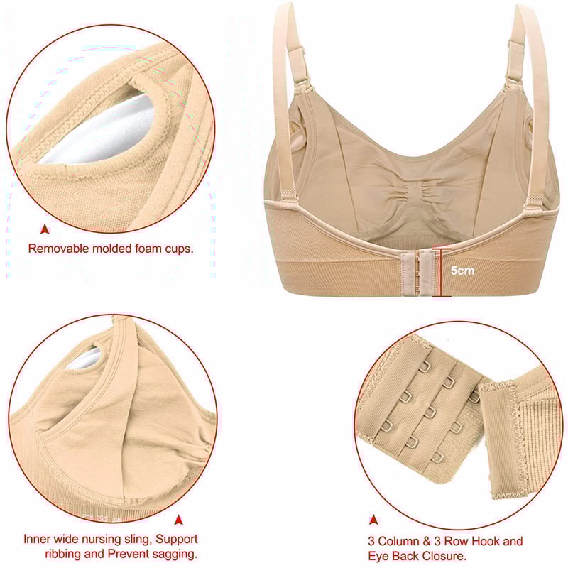 Breastfeeding Bras Maternity Nursing Bra For Feeding Wirefree Bra Breathable Nursing Underwear For 2