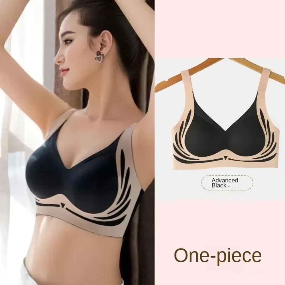 Super Gather Push Up Bras For Women Seamless Underwear Full Cup LiftUp Wireless Bras Soft Support S