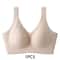 Womens Solid Seamless Bras Full Cup Wireless Soft Intimates Comfortable Brassiere Push Up Sexy Unde