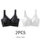 Womens Solid Seamless Bras Full Cup Wireless Soft Intimates Comfortable Brassiere Push Up Sexy Unde