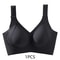 Womens Solid Seamless Bras Full Cup Wireless Soft Intimates Comfortable Brassiere Push Up Sexy Unde