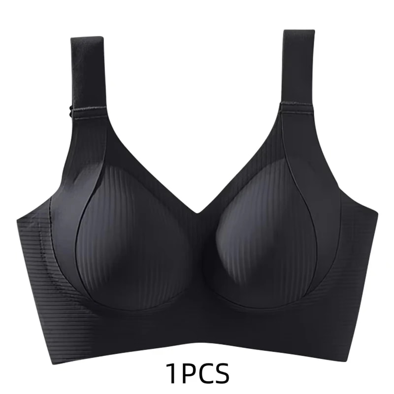 Womens Solid Seamless Bras Full Cup Wireless Soft Intimates Comfortable Brassiere Push Up Sexy Unde