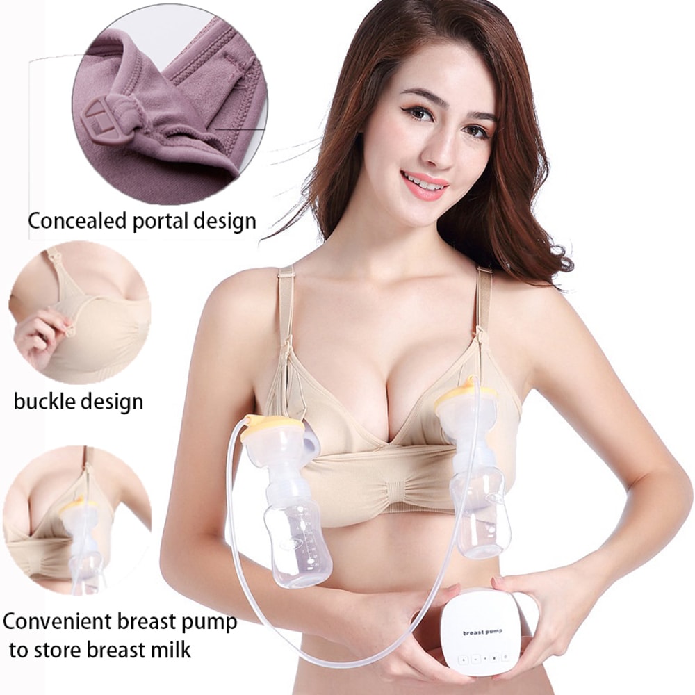Hand Free Pumping Nursing Bra, Maternity Bras Breastfeeding Support, Pregnancy Clothes Women Can Wear Special Underwear