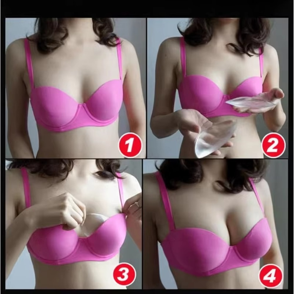 Silicone Bra Inserts, Breast Pads Sticky Push Up Bra Cup, Thicker Nipple Cover Patch, Bikini Inserts for Swimsuit Gifts