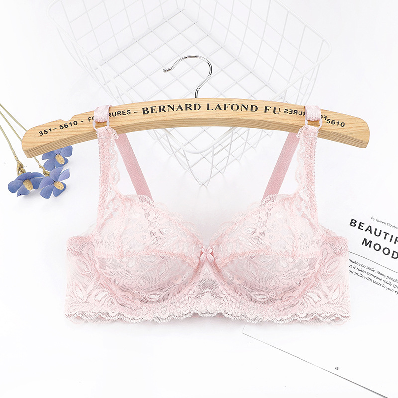 Lace Push Up Bra Women Sexy Hollow Out Lingerie Lady Lace Transparent Underwear Female Embroidery S 5
